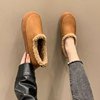 冬季加绒保暖豆豆鞋女2023年软底软面气质洋气一脚蹬保暖棉鞋