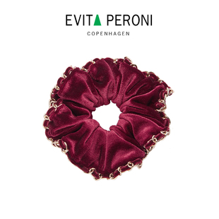 丹麦Evita Peroni/依慧达2024大肠发圈时髦金属链条元素头绳
