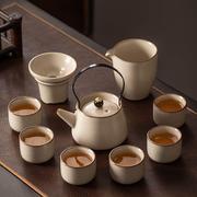 汝窑功夫茶具套装家用客厅陶瓷茶壶盖碗茶杯全套办公室高档泡茶器