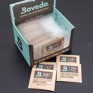 进口boveda 雪茄保湿袋 69%72%65%湿度包 烟丝斗草恒湿小片8g