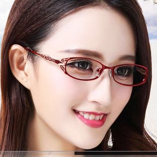 时尚气质优雅老花眼镜女防辐射50/100/400度高清变色老光镜平光镜