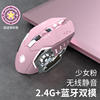 炫光无线鼠标可充电式可爱女生粉色，高颜值机械电竞游戏蓝牙静音