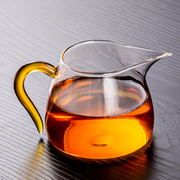 耐热水晶玻璃公道杯锤目纹茶海分，茶器杯功夫茶具，茶道配件加厚大号
