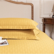 100支欧式绗缝夹棉加厚枕套一对装纯棉单人枕，头套不含枕芯48x74cm