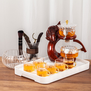 玻璃茶具整套创意茶杯茶壶全自动懒人盖碗泡茶器日式家用功夫套装
