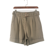 ESP系列 夏季女装品牌折扣军绿色短裤直筒百搭休闲裤Y3251C