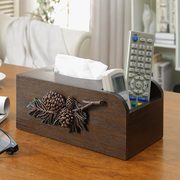 那澜欧式美式g家用简约实木创意客厅办公桌面餐桌茶几纸巾盒抽纸