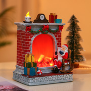 圣诞节装饰品橱窗桌面创意，摆件圣诞节礼物壁炉房子树脂工艺品