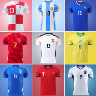2024欧洲杯球衣法国西班牙葡萄牙c罗克罗地亚荷兰队服足球服上衣