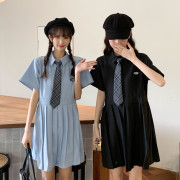 日系学院风闺蜜装姐妹套装jk制服连衣裙女夏少萝穿搭一甜一酷二人