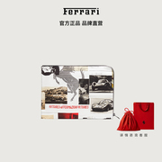 新年礼物Ferrari法拉利 中性复古印花帆布信封包跃马手拿包