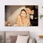 婚纱照相框挂墙洗照片做成像框定制高级感水晶相片打印加画框装裱