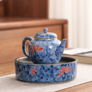 手绘茶壶壶承套组茶杯单个茶碗，家用陶瓷功夫茶具，泡茶器干泡台小型