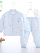 新生儿秋冬季薄棉衣0-2岁男女，宝宝保暖衣服夹棉初生婴儿加厚套装