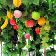 仿真葡萄藤串架假水果蔬菜藤条绿树叶，子花藤蔓装饰管道绿植物吊顶