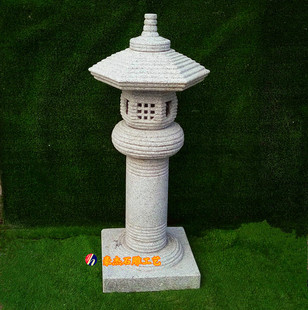 石头灯(石头灯)户外复古日式庭院，石灯笼(石灯笼)园林景观，灯装饰灯石雕摆件草地灯