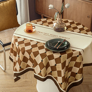 UARA复古轻奢长方形餐桌桌布防水防油免洗高I级感盖布