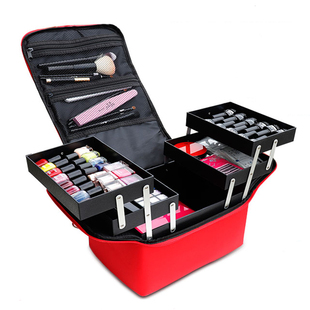 大容量多层专业化妆包收纳箱，彩妆跟妆手提美甲箱子纹眉纹绣工具箱