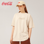 coca-cola可口可乐短袖t恤男夏季美式情侣内搭纯棉体恤打底衫