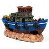 鱼缸沉船造景海底世界装饰品小摆件水族箱航母残骸木船躲避屋