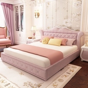 床布艺床欧式床小户型简欧主卧软床现代简约公主床1.8米双人皮床