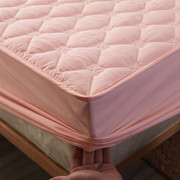 全棉床笠单件f纯棉，夹棉席梦思保护套防滑固定防尘罩全包可拆卸床
