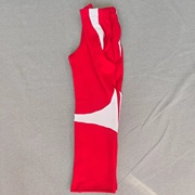 秋冬男女同款运动裤红色拼白色，裤子加绒加厚纯棉大小码运动裤