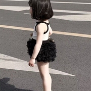 女童蓬蓬裙套装2023夏季女宝宝吊带上衣蛋糕裙两件套可爱