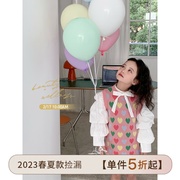 2023春装女童洋气白色蝴蝶结领长袖衬衫 马卡龙粉爱心针织背心裙