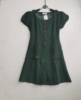 秋冬款女款连衣裙墨绿色毛呢修身短袖，裙子背心裙小码155