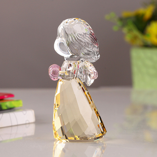 水晶小天使摆件欧式人物，公主办公室女孩桌面，装饰仙女摆件生日礼物