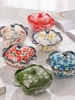 波兰彩陶瓷隔水炖家用炖盅高颜值个性，双耳饭碗创意蒸蛋碗带盖