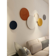 客厅沙发背景墙装饰画，高档手绘立体轻奢挂画圆形，组合壁画2023