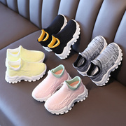 儿童袜子鞋2021年春秋女童，休闲鞋韩版男童飞织透气软底运动鞋