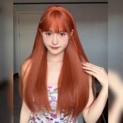 佐薇兰假发女长发脏橘色，夏季显白长直发，日常网红甜美全头套式