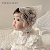 ins春夏韩国同款女宝宝蕾丝，公主帽子婴儿，摄影精灵胎帽百天宫廷帽