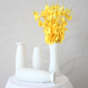 现代白色陶瓷玻璃花瓶满天星花瓶水培家居客厅摆件室内插花装饰品