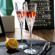 意大利进口rcr水晶杯，高档家用无铅高档刻花红，酒杯香槟高脚杯酒具