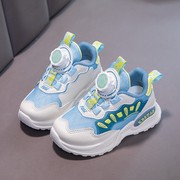 人本男童鞋儿童运动鞋2024春秋女童透气网鞋软底跑步
