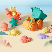 babygo儿童沙滩玩具套装，宝宝挖沙铲子，小孩决明子玩沙戏水花洒玩具