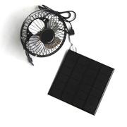 3.5w6v太阳能板风扇4寸太阳能，风扇可以充手机移动电源