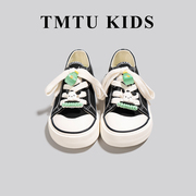 TMTU KIDS DIY联名款儿童帆布鞋秋冬男童魔术贴板鞋女童软底布鞋