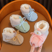 婴儿鞋冬款软底加厚防滑防掉室内外穿0-12个月宝宝新生步前鞋棉鞋