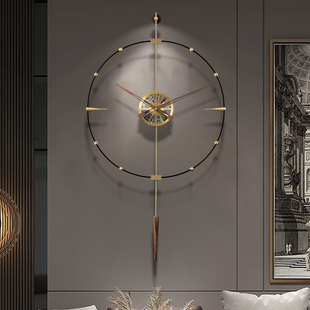 西班牙创意装饰艺术挂钟客厅钟表现代极简轻奢时钟挂墙2024