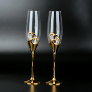 高脚香槟杯套装家用水晶玻璃，红酒杯轻奢高档欧式创意高颜值小酒具