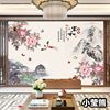 新中式牡丹花鸟电视背景墙5d壁画8d家和客厅大气墙纸立体影视墙布