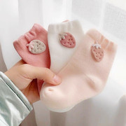新生儿袜子春秋冬纯棉薄款，婴儿0-3月1岁夏季可爱超萌宝宝无骨中筒