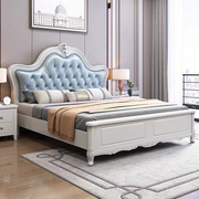 美式实木床主卧18米白色欧式软包公主床15米床双人婚床约