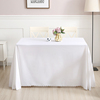 白色桌布布艺定制圆形，台布酒店餐厅饭店圆桌布纯色长方形会议桌布