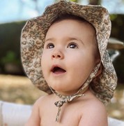 儿童防晒帽宝宝遮阳帽婴儿外出帽子防紫外线太阳帽纯棉渔夫帽超萌
